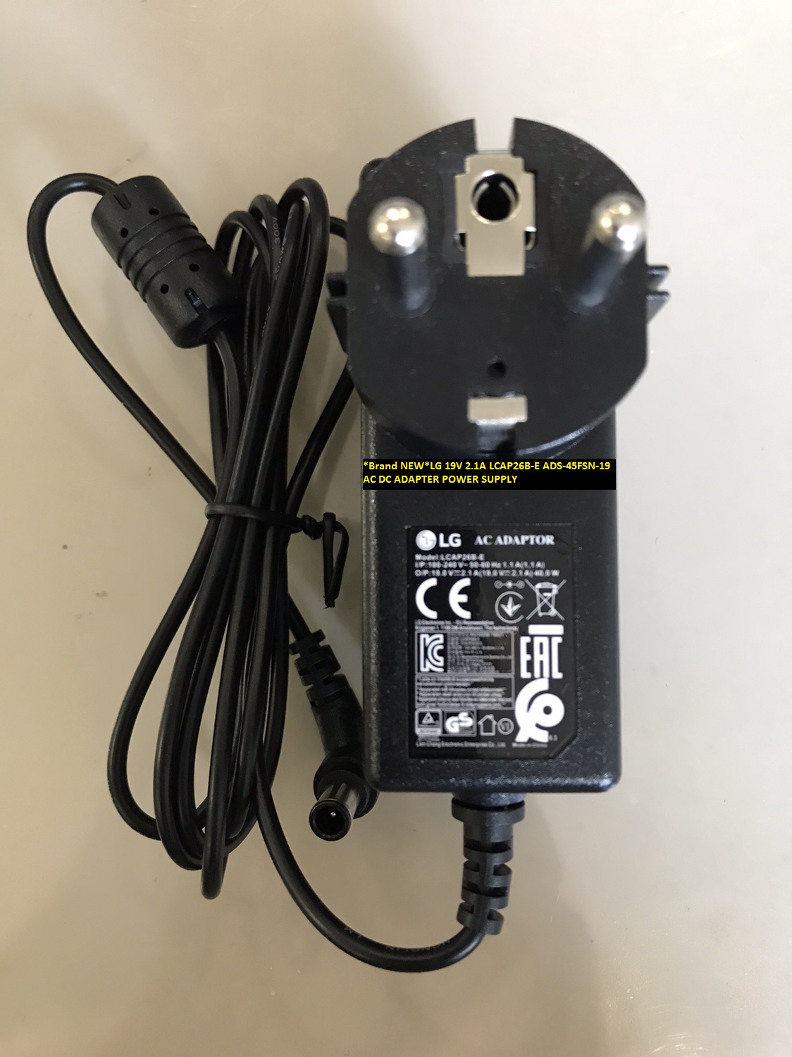 *Brand NEW*LCAP26B-E ADS-45FSN-19 LG 19V 2.1A AC DC ADAPTER POWER SUPPLY - Click Image to Close